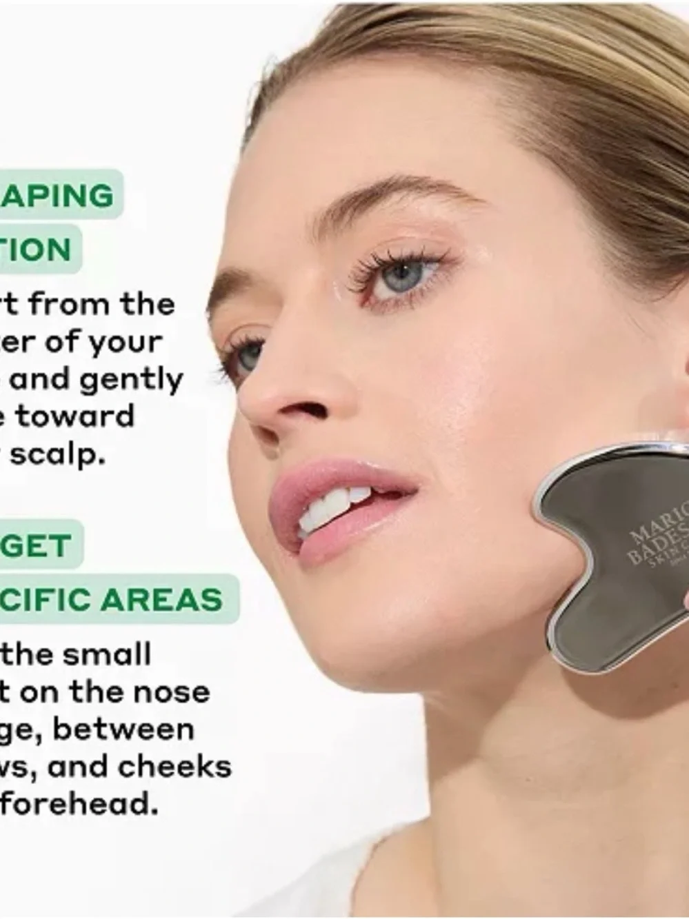 Mario Badescu Silver Stainless Steel Gua Sha - new in box